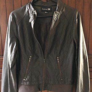 *NWOT* f21 faux leather moto jacket